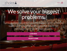 Tablet Screenshot of choiceticketing.com